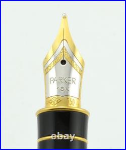 Parker Sonnet Fountain Pen Fougere Sterling Silver 18Kt M Pt 2 Tone Nib G2U