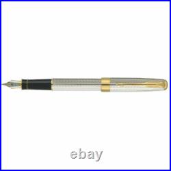 Parker Sonnet Fountain Pen Fougere Sterling Silver 18Kt M Pt 2 Tone Nib G2U