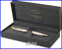 Parker Sonnet Mistral Ballpoint Pen Sterling Silver & Gold Trim New In Box