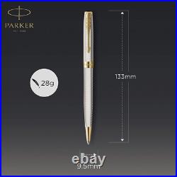 Parker Sonnet Mistral Ballpoint Pen Sterling Silver & Gold Trim New In Box