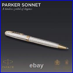 Parker Sonnet Mistral Ballpoint Pen Sterling Silver & Gold Trim New In Box