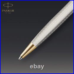 Parker Sonnet Mistral Ballpoint Pen Sterling Silver & Gold Trim New In Box