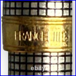 Parker Sonnet Sterling Silver Cisele Fountain Pen 18K Gold M Nib 1995 France VTG
