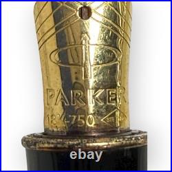 Parker Sonnet Sterling Silver Cisele Fountain Pen 18K Gold M Nib 1995 France VTG