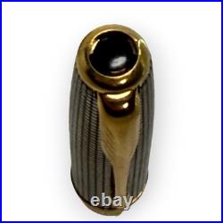 Parker Sonnet Sterling Silver Cisele Fountain Pen 18K Gold M Nib 1995 France VTG