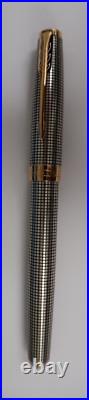 Parker Sonnet Sterling Silver Cisele Fountain Pen 18K Med Pt New In Box