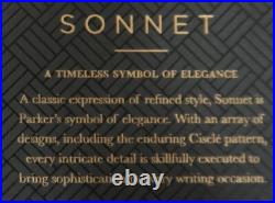 Parker Sonnet Sterling Silver Cisele Fountain Pen 18K Med Pt New In Box