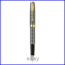 Parker Sonnet Sterling Silver Cisele Fountain Pen 18K Med Pt New In Box 1743551