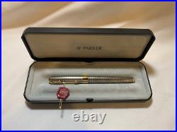 Parker Sonnet Sterling Silver Cisele Fountain Pen 18K X Fine Pt New In Box