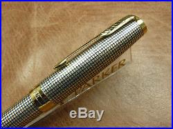 Parker Sonnet Sterling Silver Cisele Fountain Pen 18k Fine Nib! New 1931489