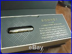 Parker Sonnet Sterling Silver Cisele Fountain Pen 18k M Nib New In Box