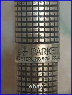 Parker Sterling Silver 925 Dish Top Ball Point Pen France MADE #6