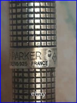 Parker Sterling Silver 925 Dish Top Ball Point Pen France MADE #6