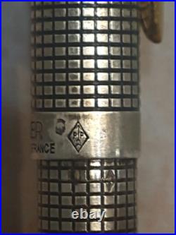 Parker Sterling Silver 925 Dish Top Ball Point Pen France MADE #6