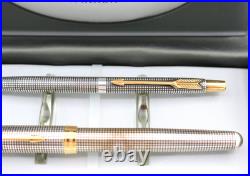 Parker Sterling Silver 925 SONNET Pen & Cap + Barrel Pencil France / USA