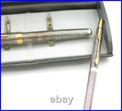 Parker Sterling Silver 925 SONNET Pen & Cap + Barrel Pencil France / USA