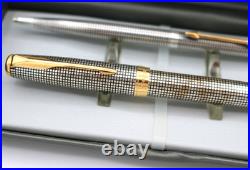 Parker Sterling Silver 925 SONNET Pen & Cap + Barrel Pencil France / USA