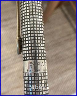 Parker Sterling Silver 925 SONNET Pen & Cap + Barrel Pencil France / USA