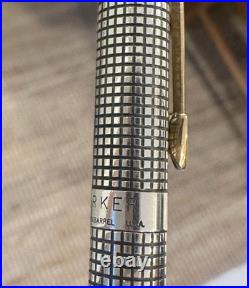 Parker Sterling Silver 925 SONNET Pen & Cap + Barrel Pencil France / USA