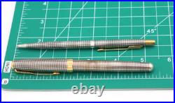 Parker Sterling Silver 925 SONNET Pen & Cap + Barrel Pencil France / USA