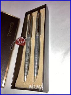 Parker Sterling Silver Classic Cisele Pen and Pencil Set with original box