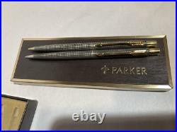 Parker Sterling Silver Classic Cisele Pen and Pencil Set with original box