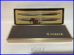 Parker Sterling Silver Classic Cisele Pen and Pencil Set with original box