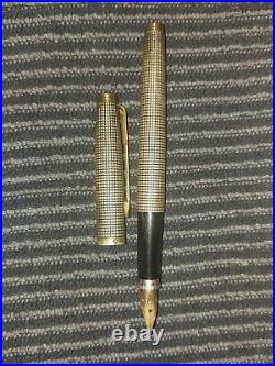 Parker Sterling Silver Fountain Pen 14k Gold Nib