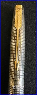 Parker Sterling Silver & Gold Trim Cisele Pen 14k Nib (M230)