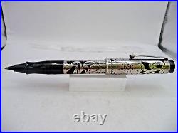 Parker Vintage Big Red Ball Pen with sterling overlay-large flower pattern-used