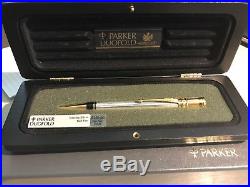 Parkerl Duofold Sterling Silver Ballpoint Pen New in Original Box/ all Papers