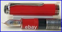 Pelikan Special Edition M910 Toledo Red With Silver Plated Finish Fountain Pen