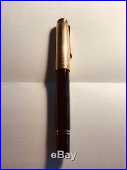 Pelikan Vintage Souveran Fountain Pen With Sterling Silver Vermeil Cap, M Nib