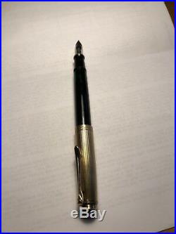 Pelikan Vintage Souveran Fountain Pen With Sterling Silver Vermeil Cap, M Nib