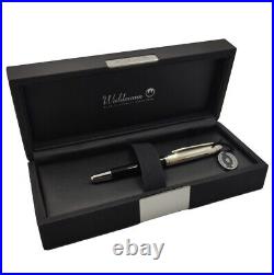 Pen Fountain Pen Waldmann Silver Sterling Silver 925 Model Pocket Enamel Black