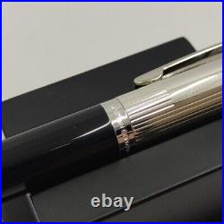 Pen Fountain Pen Waldmann Silver Sterling Silver 925 Model Pocket Enamel Black