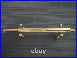 Pen Sphere Silver Solid 925 Stripe Engraved Vintage Button Ballpoint