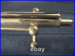 Pen Sphere Silver Solid 925 Stripe Engraved Vintage Button Ballpoint