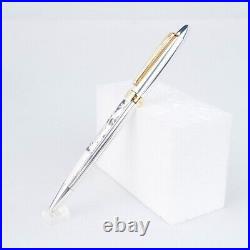Pentel 50th Anniversary Sterling Silver Ballpoint Pen With Wood Box