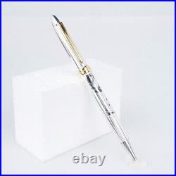 Pentel 50th Anniversary Sterling Silver Ballpoint Pen With Wood Box