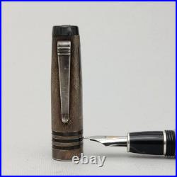 Philip Zepter by Montegrappa 925 Silver Fountain Pen 14K M Nib Ballpoint Pen NOS