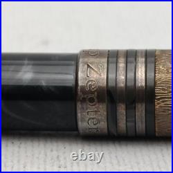 Philip Zepter by Montegrappa 925 Silver Fountain Pen 14K M Nib Ballpoint Pen NOS