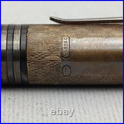 Philip Zepter by Montegrappa 925 Silver Fountain Pen 14K M Nib Ballpoint Pen NOS