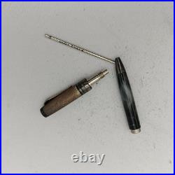 Philip Zepter by Montegrappa 925 Silver Fountain Pen 14K M Nib Ballpoint Pen NOS
