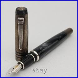 Philip Zepter by Montegrappa 925 Silver Fountain Pen 14K M Nib Ballpoint Pen NOS