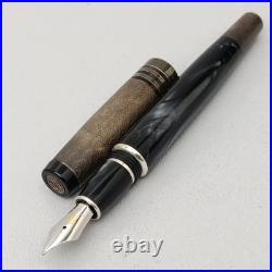 Philip Zepter by Montegrappa 925 Silver Fountain Pen 14K M Nib Ballpoint Pen NOS