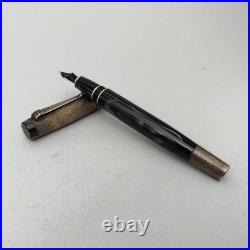 Philip Zepter by Montegrappa 925 Silver Fountain Pen 14K M Nib Ballpoint Pen NOS