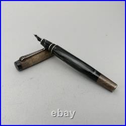 Philip Zepter by Montegrappa 925 Silver Fountain Pen 14K M Nib Ballpoint Pen NOS