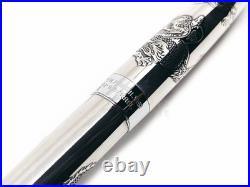 Pilot Beautifully Etched Dragon Pattern Ag925 Sterling Silver 14K Fountain Pen