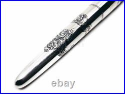 Pilot Beautifully Etched Dragon Pattern Ag925 Sterling Silver 14K Fountain Pen